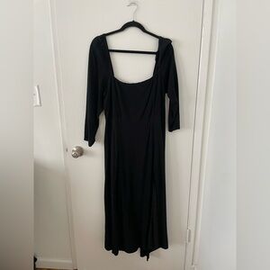OAK + FORT Black Long Sleeve Dress